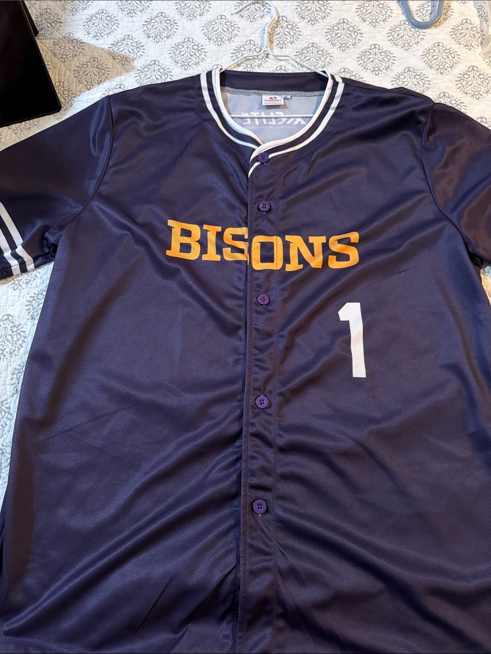 Lipscomb BISONS  Baseball Jersey with Gold Lettering Mens XL